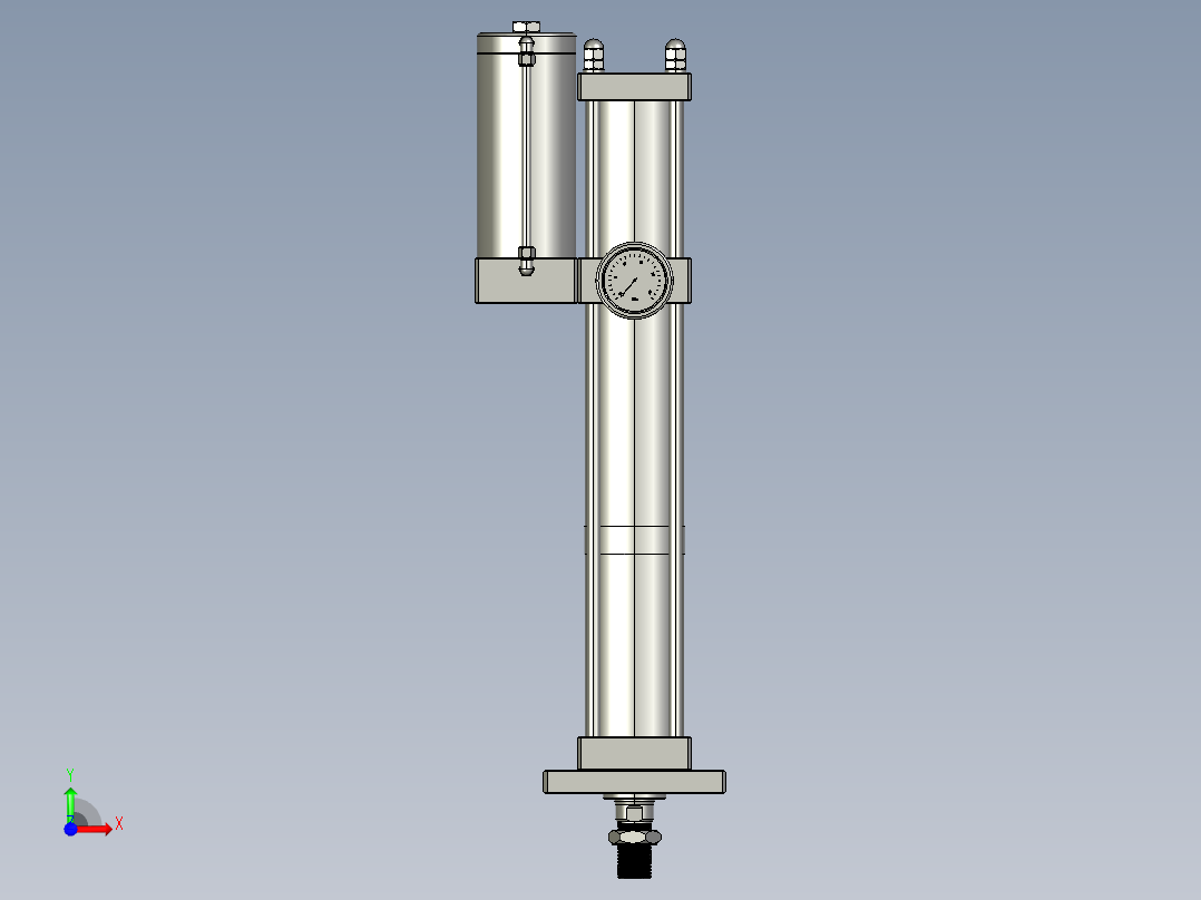 STF快速型气液增压缸1501120==80前视图