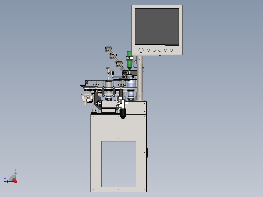 自动灌装上盖拧紧设备右视图