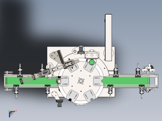 自动灌装上盖拧紧设备俯视缩略图