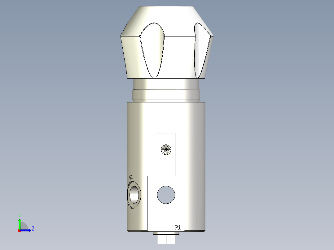 压力调节器J50-C-B9-E2-V-N-V左视图