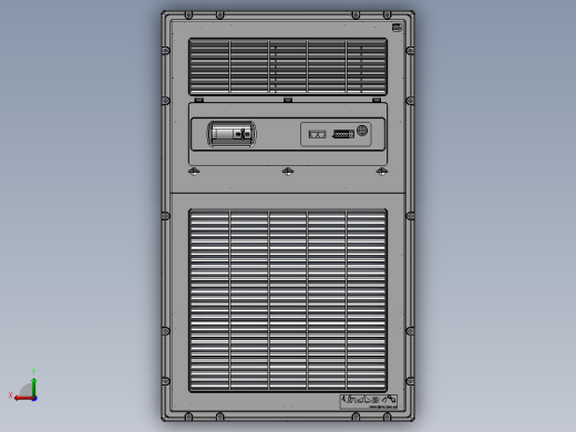5G一体化机柜模型后视缩略图
