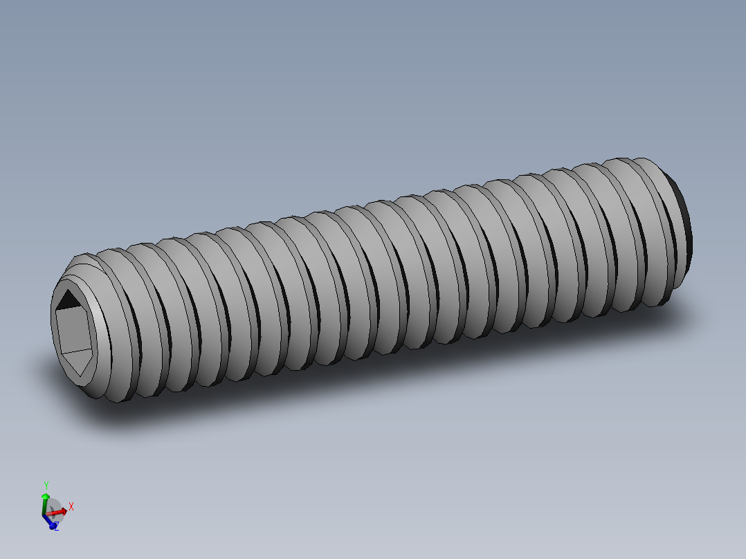 DIN 913-ISO 4026 固定螺钉-M1.4 L=6.SLDPRT主视图