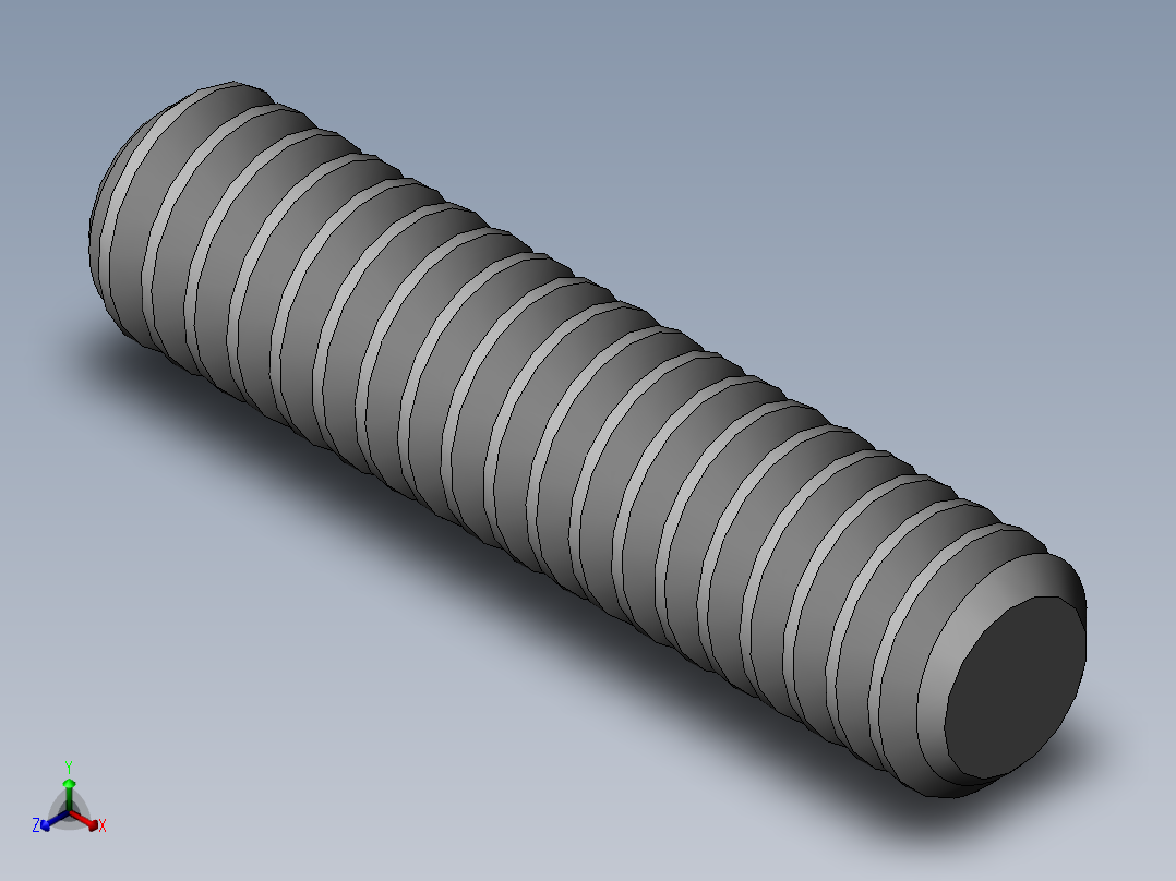 DIN 913-ISO 4026 固定螺钉-M1.4 L=6.SLDPRT正等轴测图