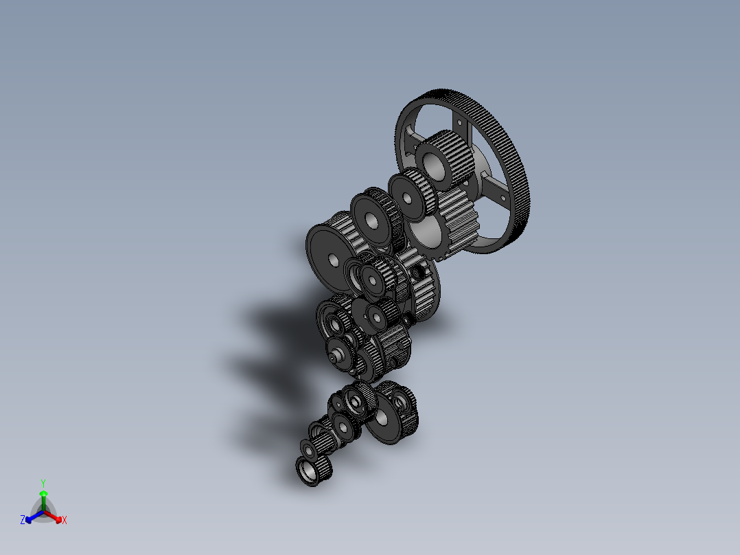 同步带轮SW三维==1449750==50正等轴测图