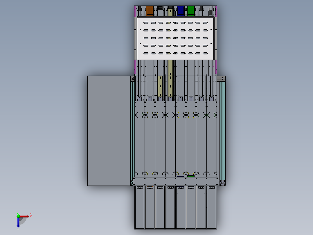 插件自动给料设备俯视图