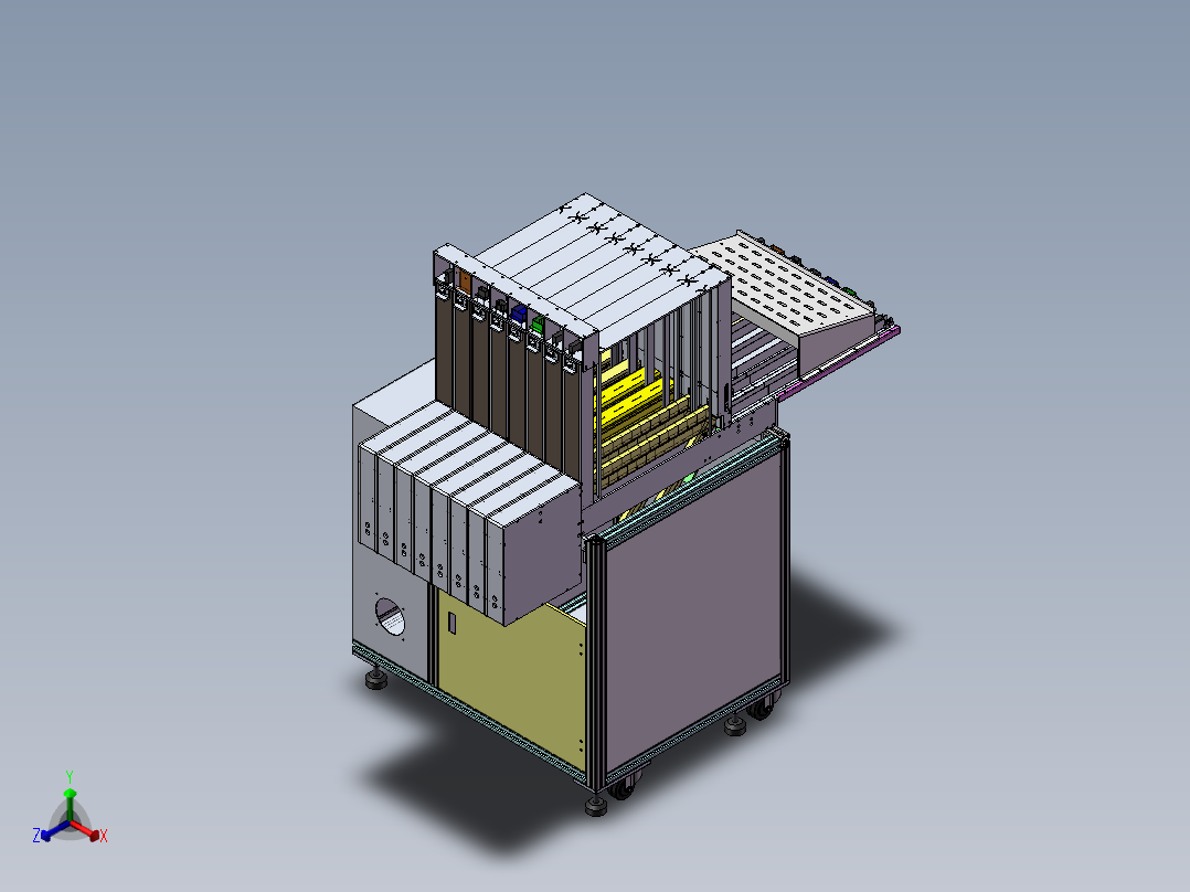 插件自动给料设备正等轴测图