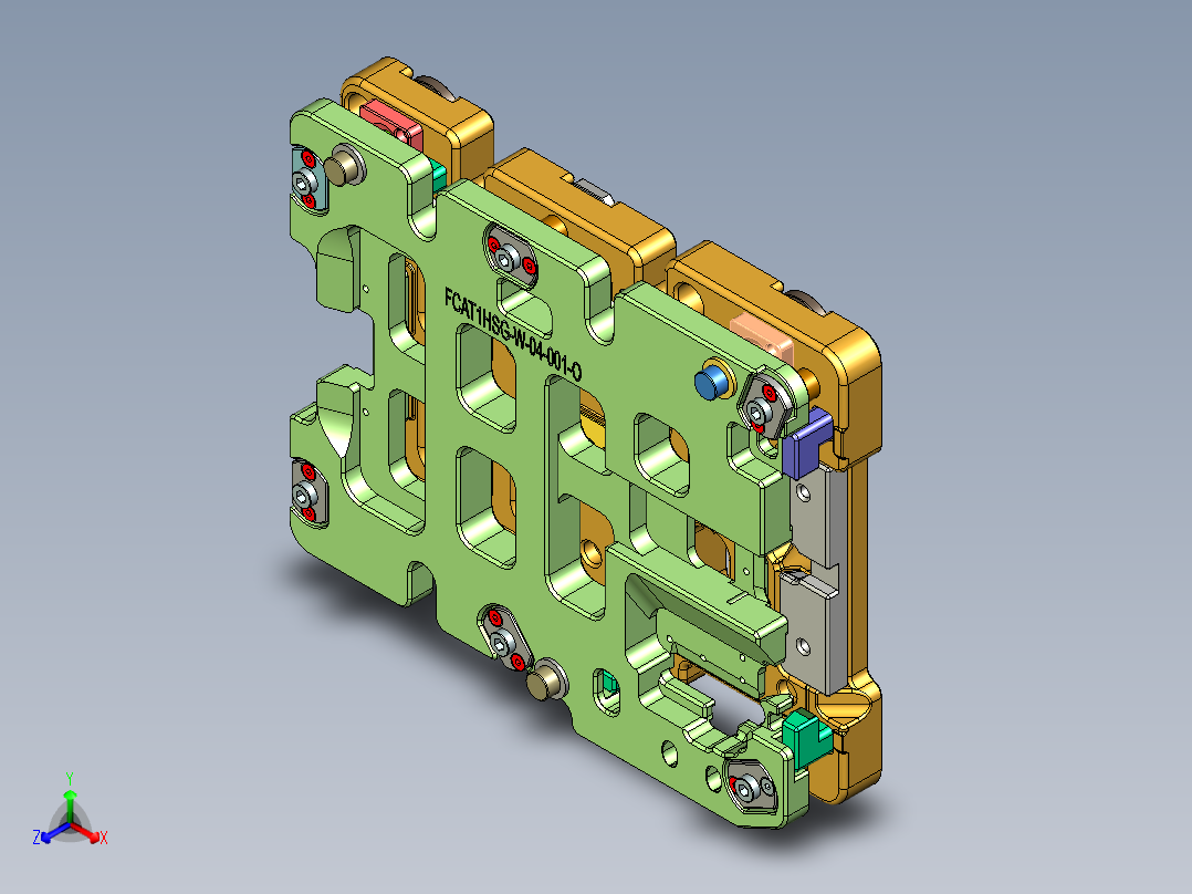 AT1-CNC4笔记本CNC工装夹具三维模型-Wifi Kuaihuan主视图