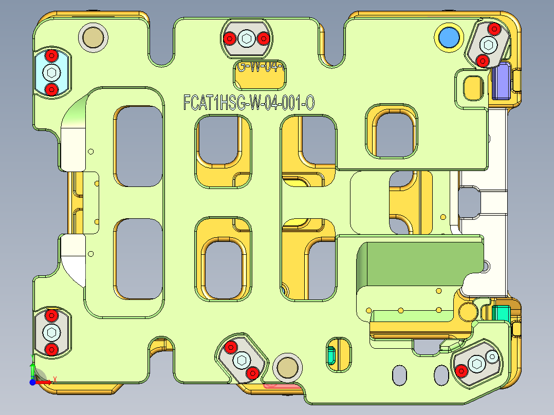 AT1-CNC4笔记本CNC工装夹具三维模型-Wifi Kuaihuan前视图