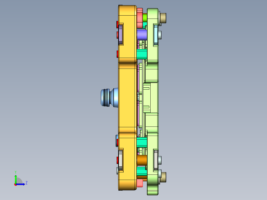 AT1-CNC4笔记本CNC工装夹具三维模型-Wifi Kuaihuan左视图