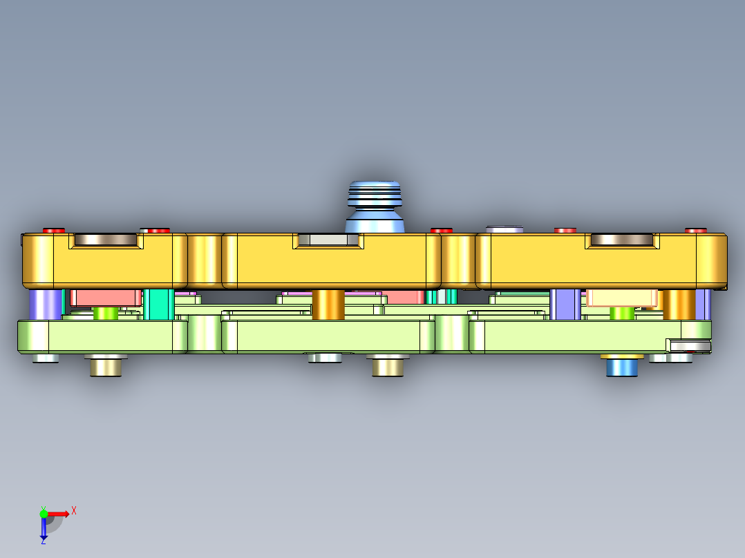 AT1-CNC4笔记本CNC工装夹具三维模型-Wifi Kuaihuan俯视图