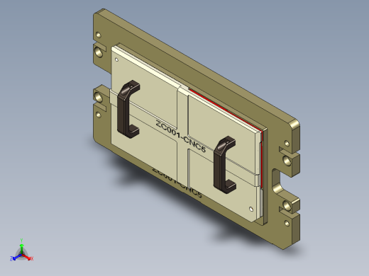 ZC001-笔记本CNC工装夹具三维模型CNC5-191216