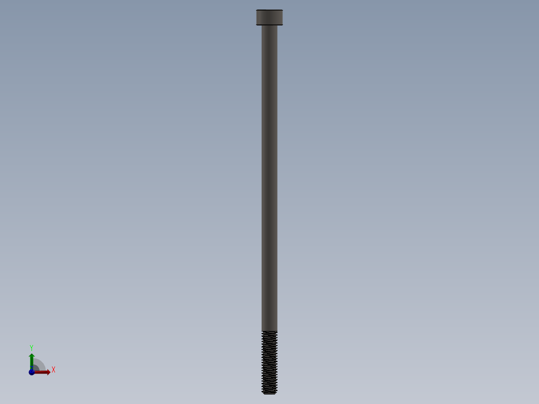 Screw_DIN_912_M6x140_A2.SLDPRT公制内六角螺钉前视图