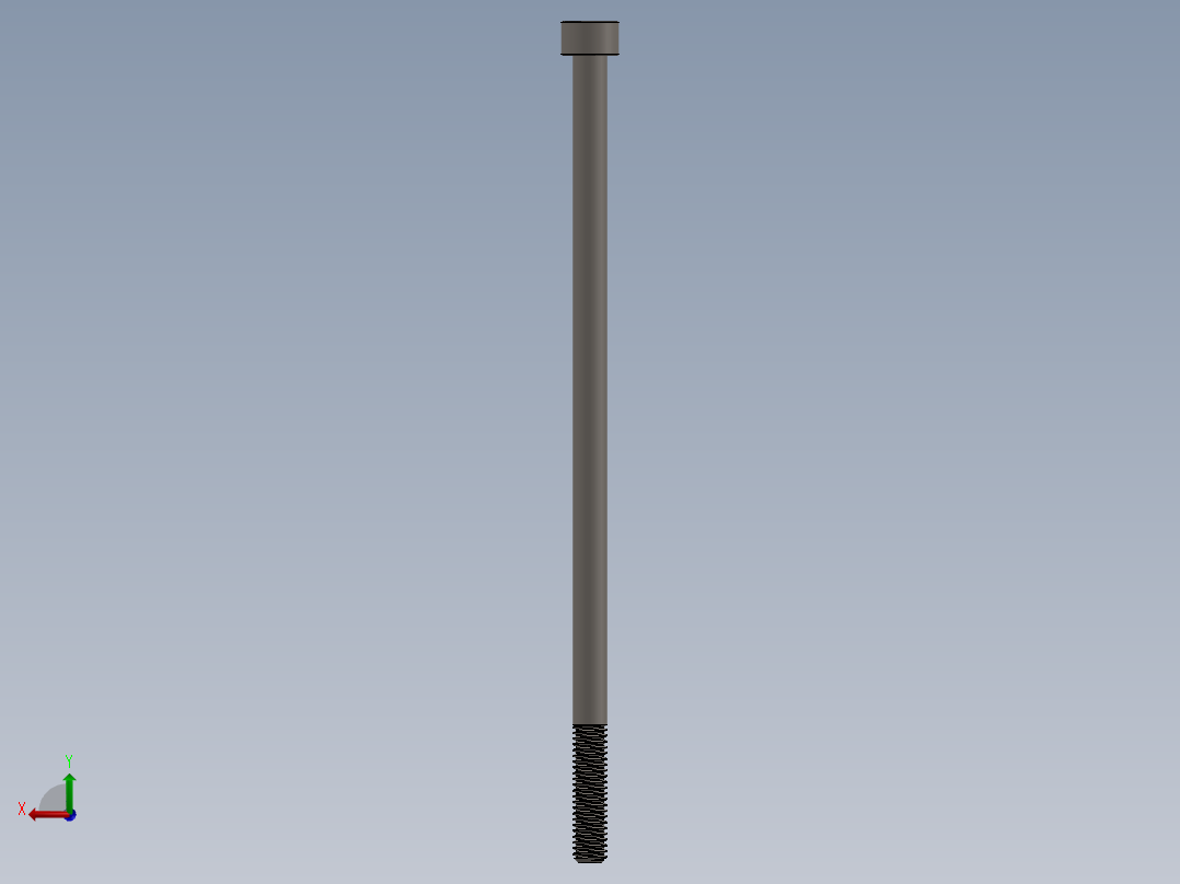 Screw_DIN_912_M6x140_A2.SLDPRT公制内六角螺钉后视图