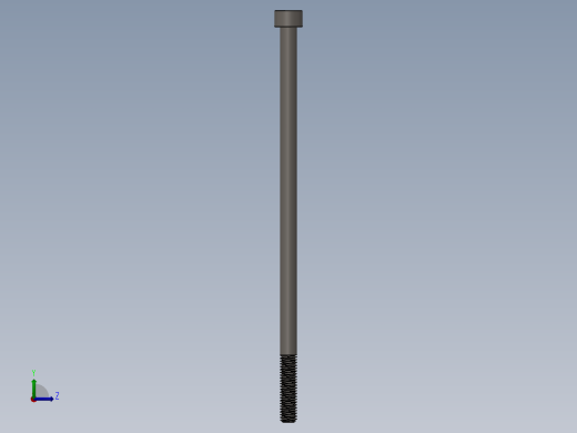 Screw_DIN_912_M6x140_A2.SLDPRT公制内六角螺钉左视缩略图