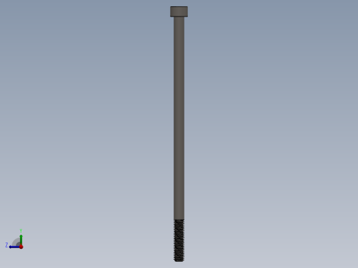 Screw_DIN_912_M6x140_A2.SLDPRT公制内六角螺钉右视缩略图