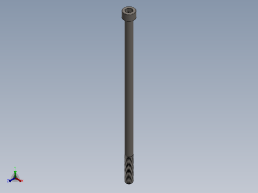 Screw_DIN_912_M6x140_A2.SLDPRT公制内六角螺钉正等轴测缩略图
