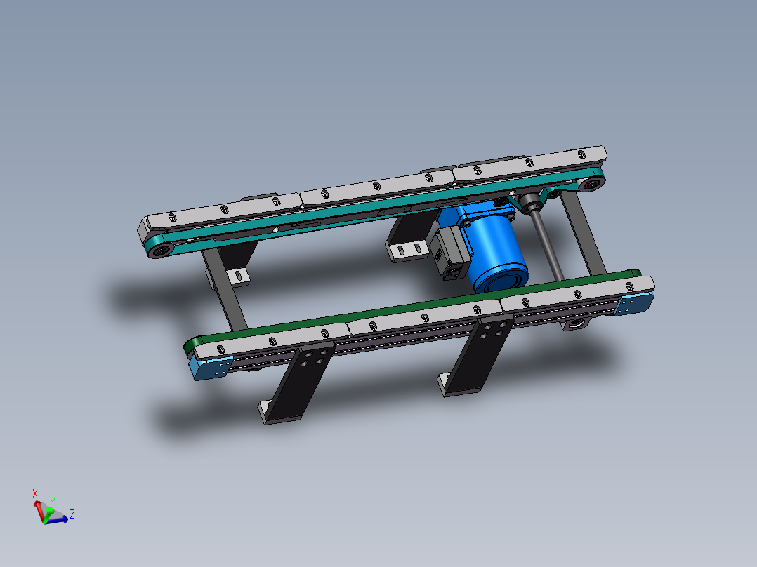 0.76米双皮带输送机构