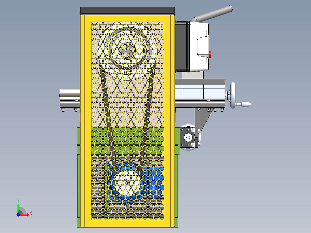 TORNO CASEIRO车床结构3D图纸 Solidworks设计前视图