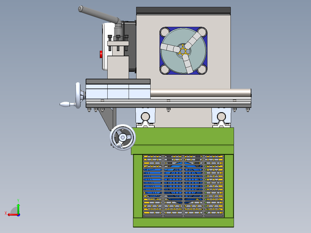 TORNO CASEIRO车床结构3D图纸 Solidworks设计后视图