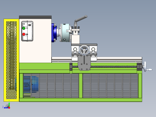 TORNO CASEIRO车床结构3D图纸 Solidworks设计右视缩略图