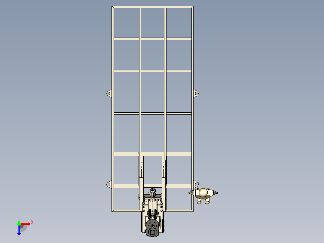 B2003905-水井钻机俯视图