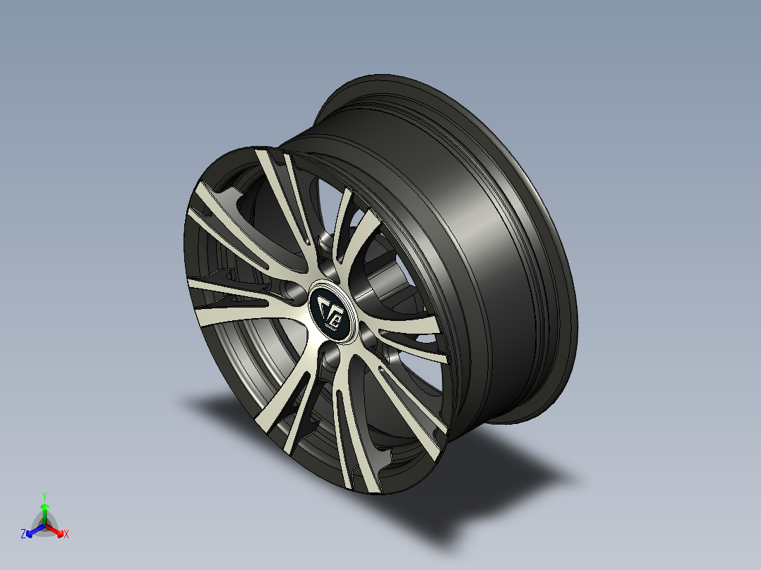 汽车轮毂建模图-UG正等轴测图