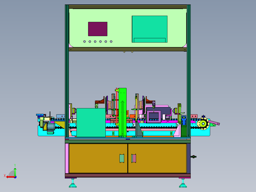 轴承滚子表面疵病检测装置后视图