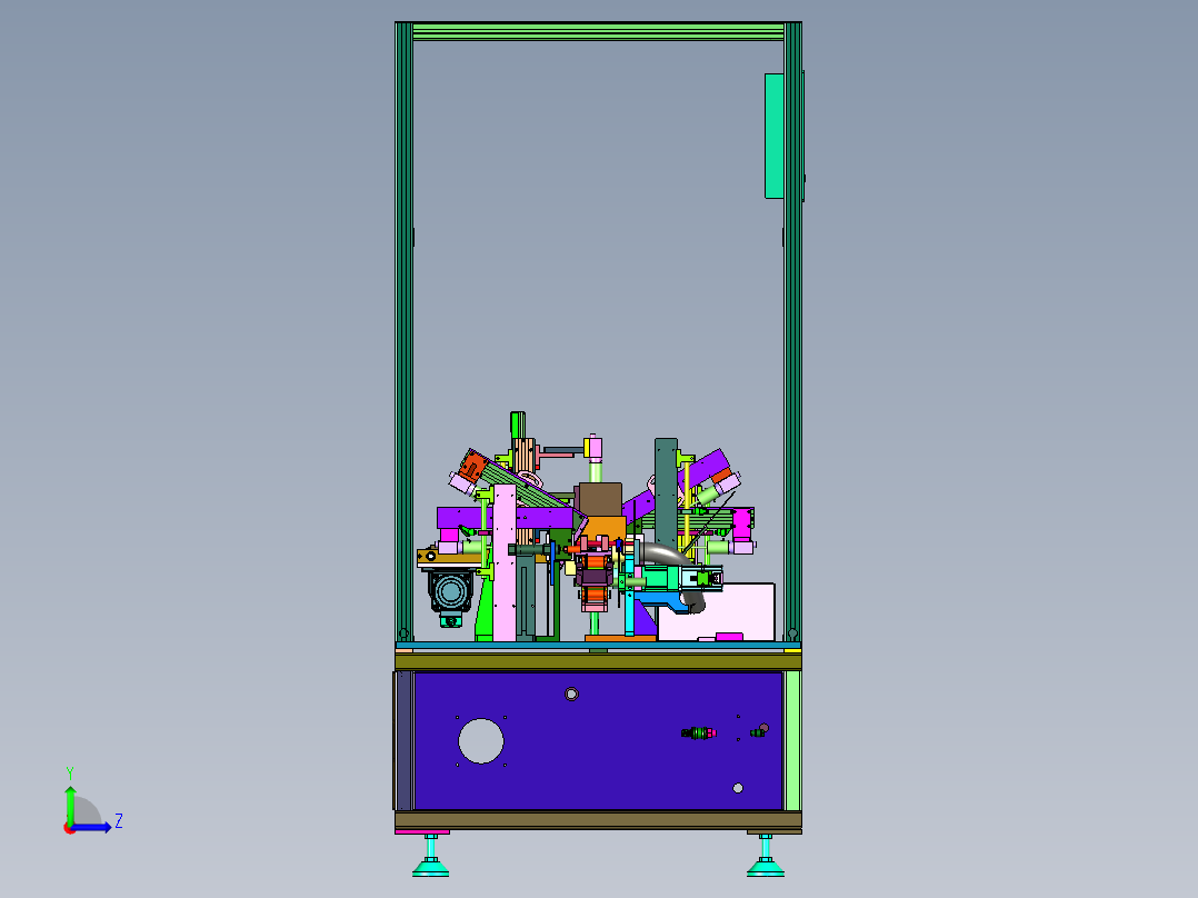轴承滚子表面疵病检测装置左视图