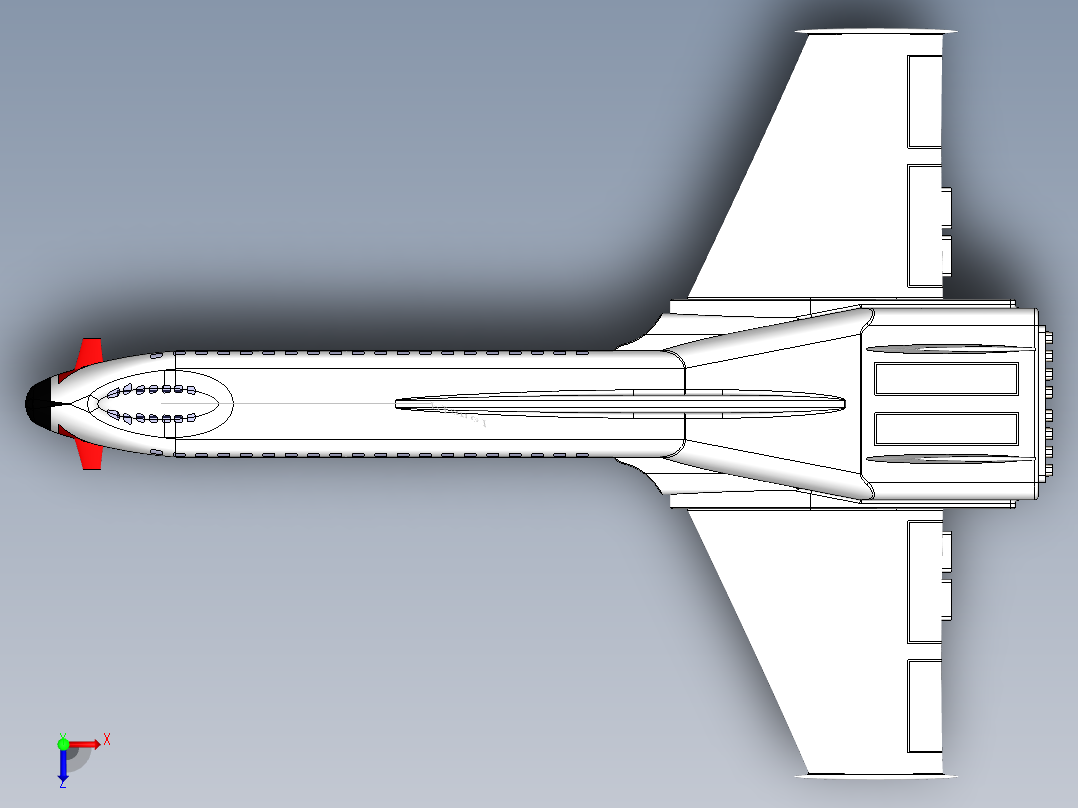 宇宙飞船(16)俯视图