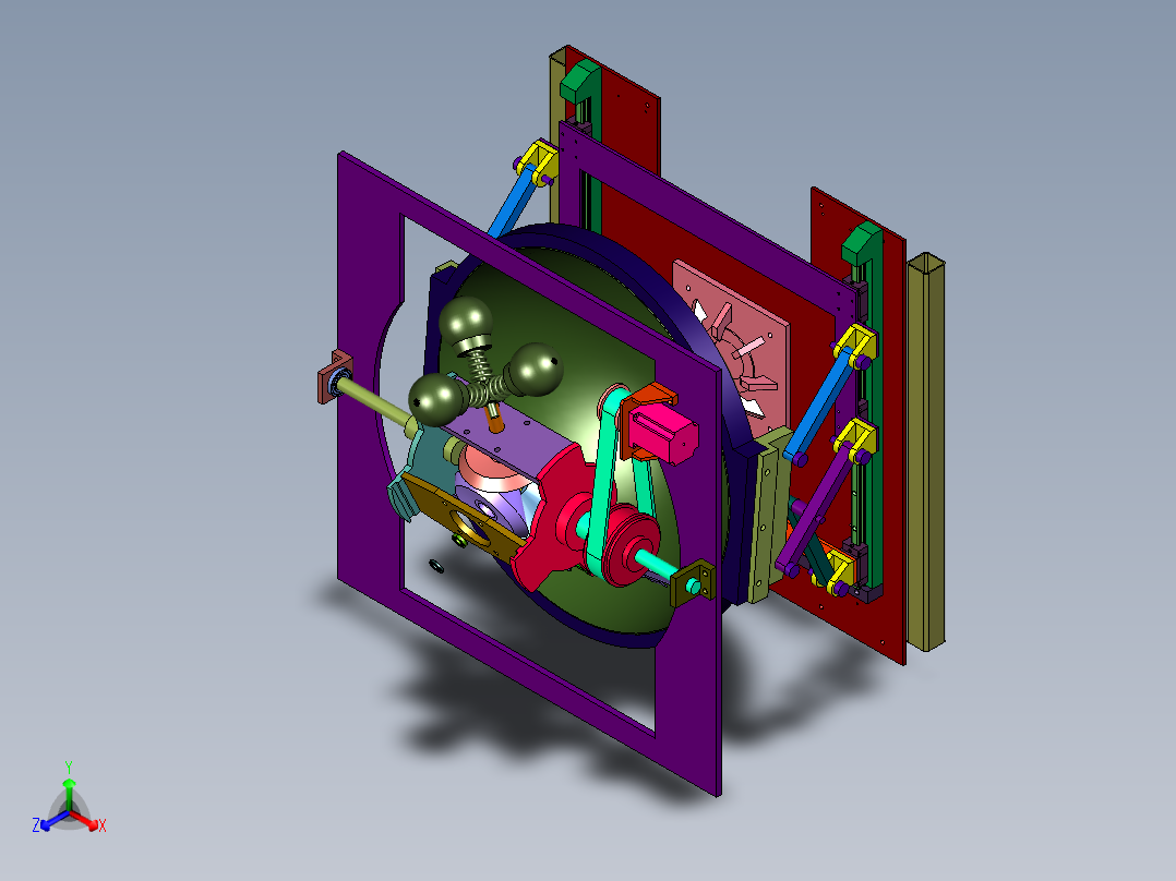 朝天锅茶叶杀青机正等轴测图