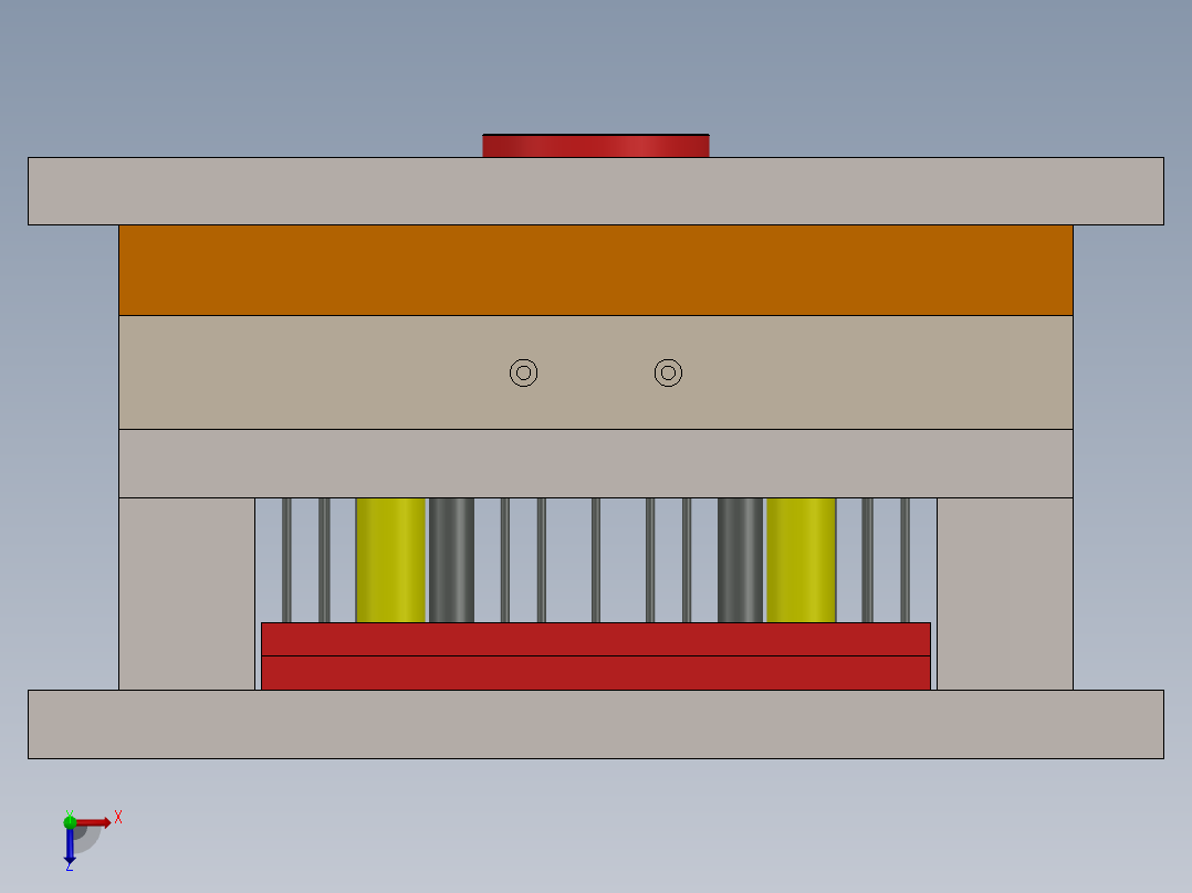注塑模具、模具俯视图