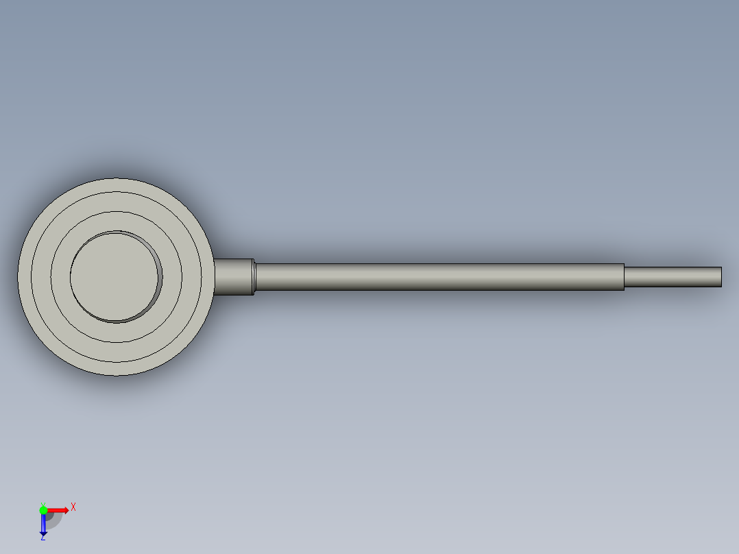微型螺纹直列式拉压力传感器俯视图