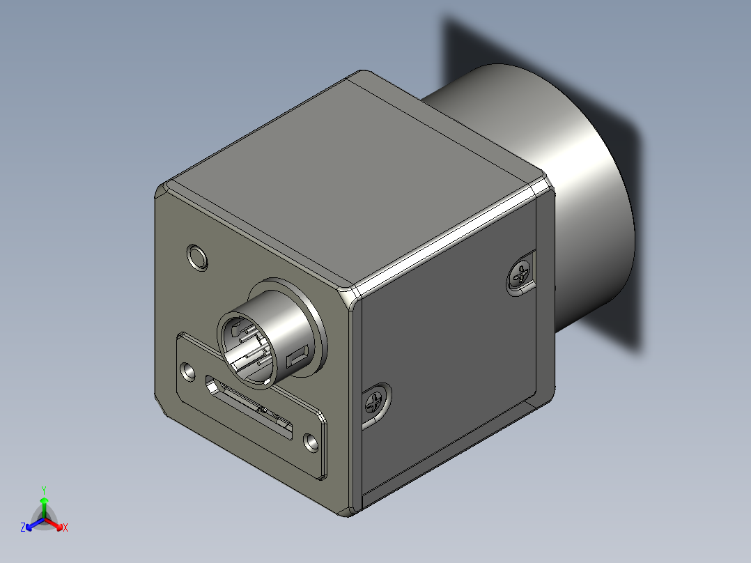 MV-CE200-11UMUC工业相机(镜头)正等轴测图