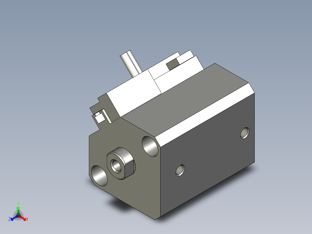 贴片电池标签背胶机设计-气缸CDQ2B25-20D
