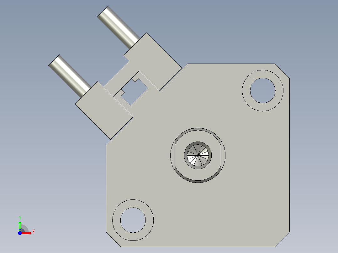 贴片电池标签背胶机设计-气缸CDQ2B25-20D前视图