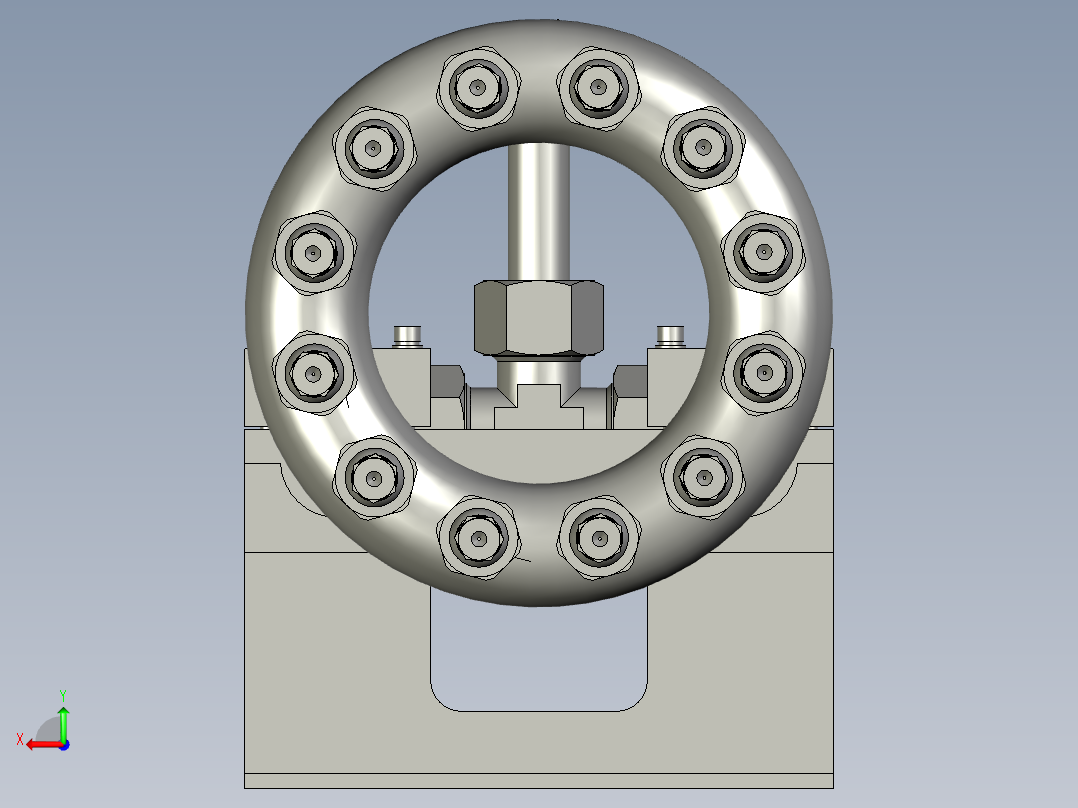 可调节喷嘴组件后视图