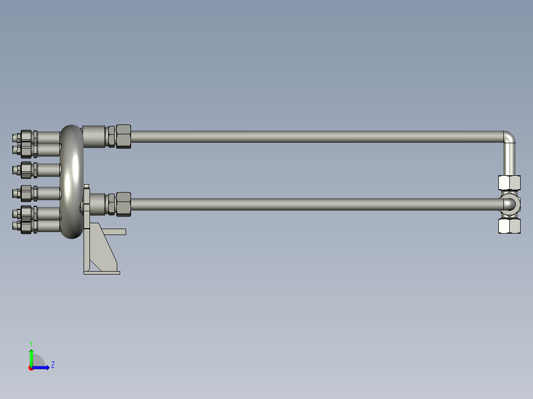 可调节喷嘴组件左视图