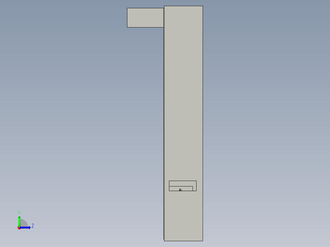 礼堂和机械车间的室内设计左视图
