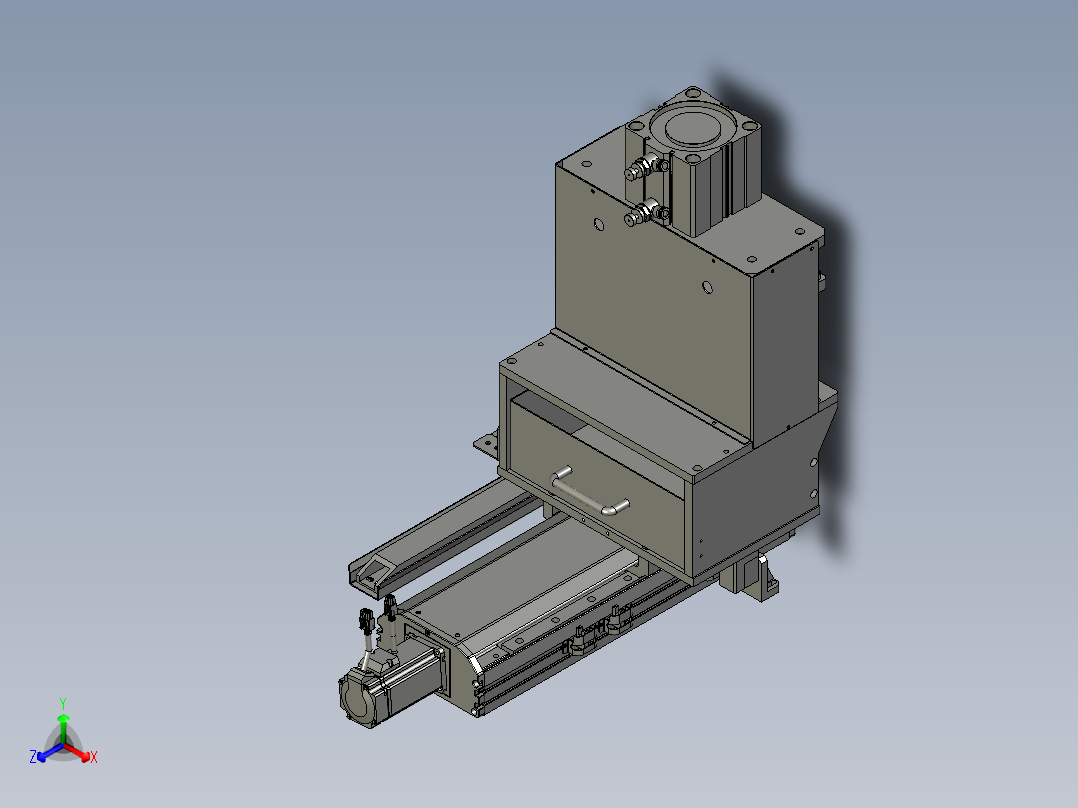 SASD02-09300-a下折组件正等轴测图