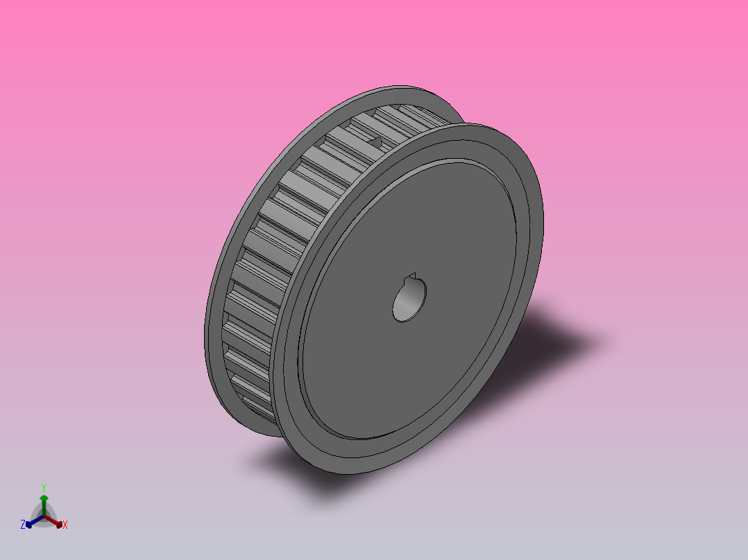 标准型梯形齿同步带轮L型[SLHK-30-075-dk12-D]主视图