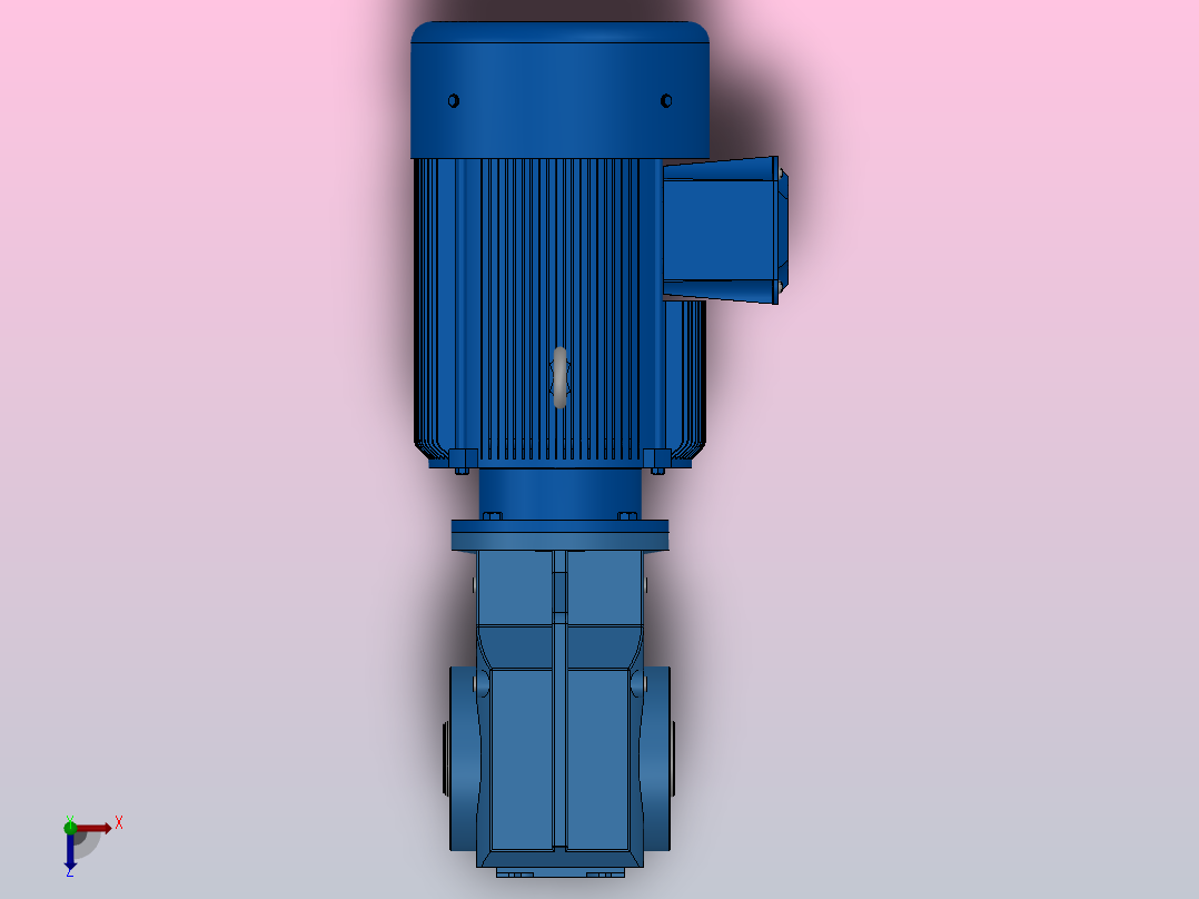 KA77空心轴安装螺旋锥齿轮减速机KA77-YV5.5-4P-25.62-M1-0°-A俯视图