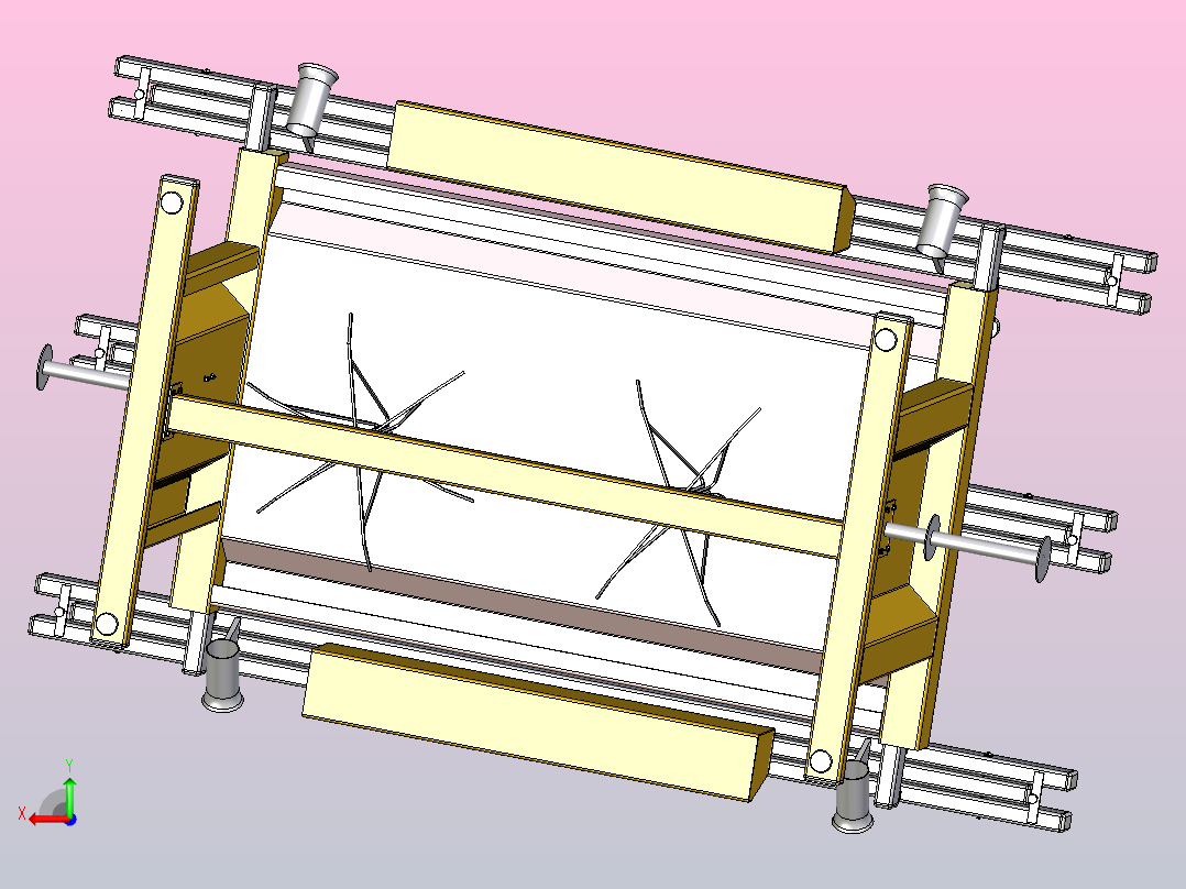 铝车间工作台后视图