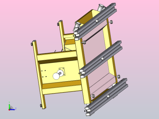 铝车间工作台左视缩略图