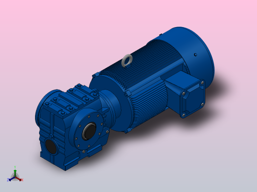 SAZ57小法兰空心轴安装斜齿-蜗轮蜗杆减速机SAZ57-YV1.1-4P-45.92-M1-0°-A