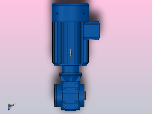 SAZ57小法兰空心轴安装斜齿-蜗轮蜗杆减速机SAZ57-YV1.1-4P-45.92-M1-0°-A俯视缩略图
