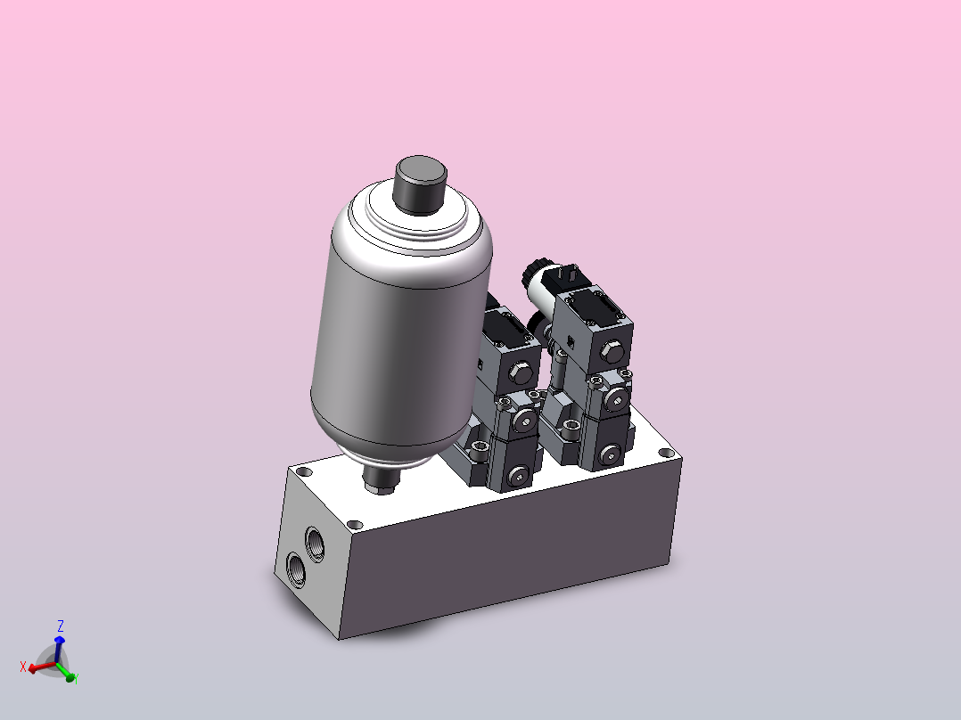 轧机AGC液压系统设计（SW+CAD+说明书）主视图