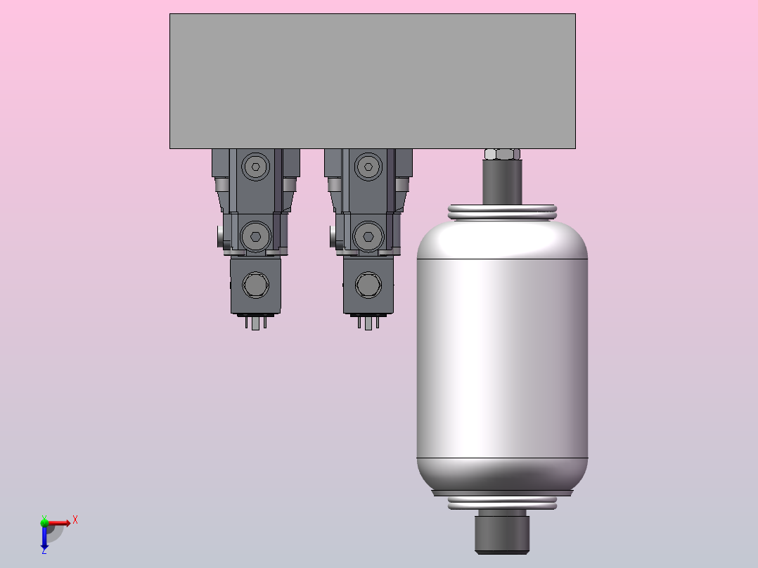轧机AGC液压系统设计（SW+CAD+说明书）俯视图