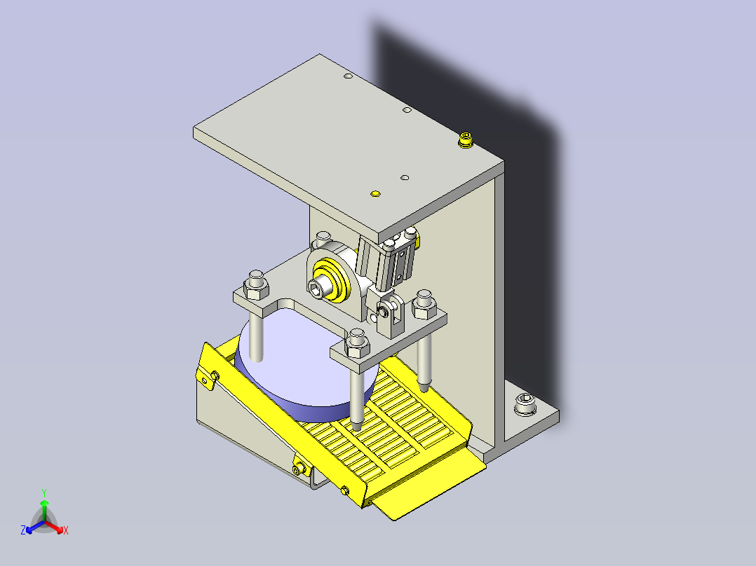 某避让组件3D模型正等轴测图