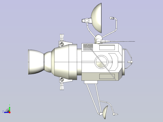 卫星模型右视缩略图