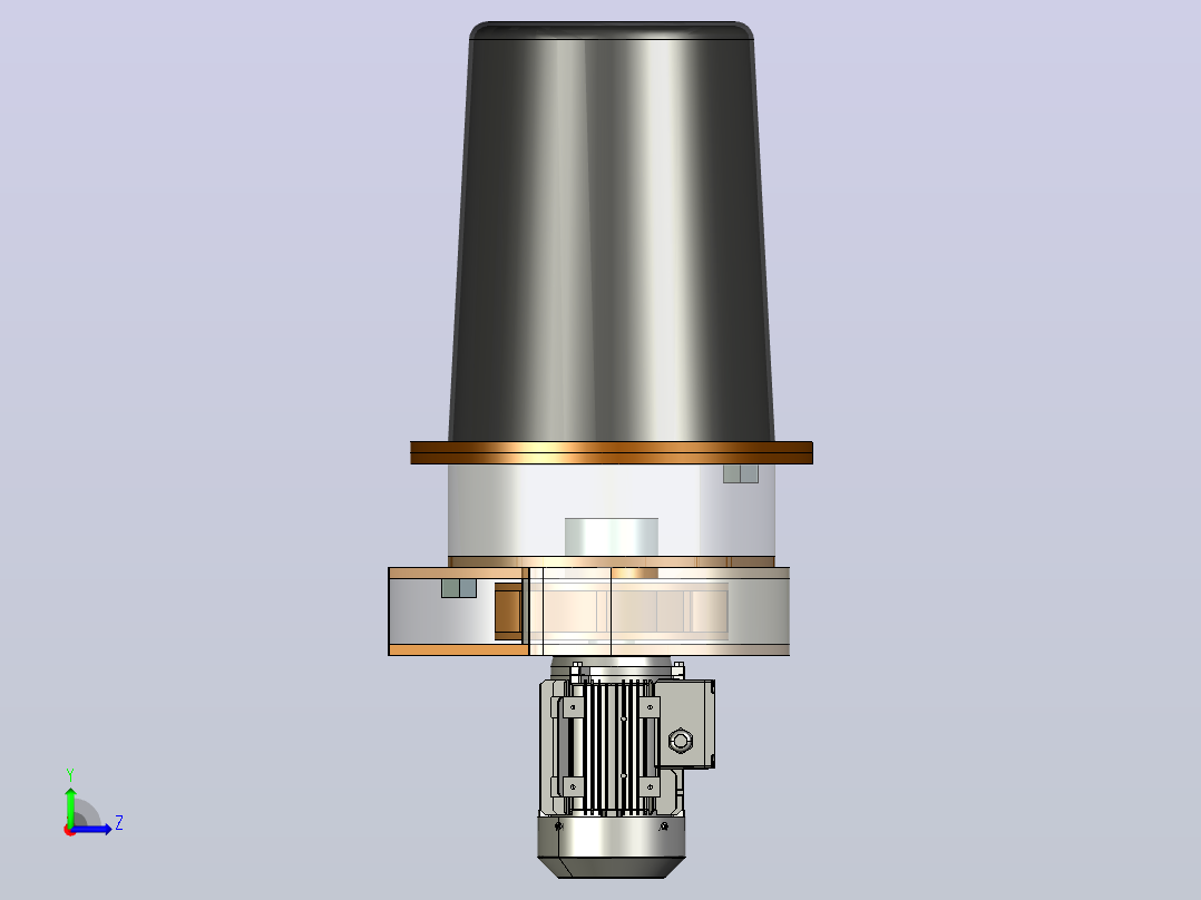 分离器分离设备dust-blower-2832-模型格式为 x_t stp igs左视图